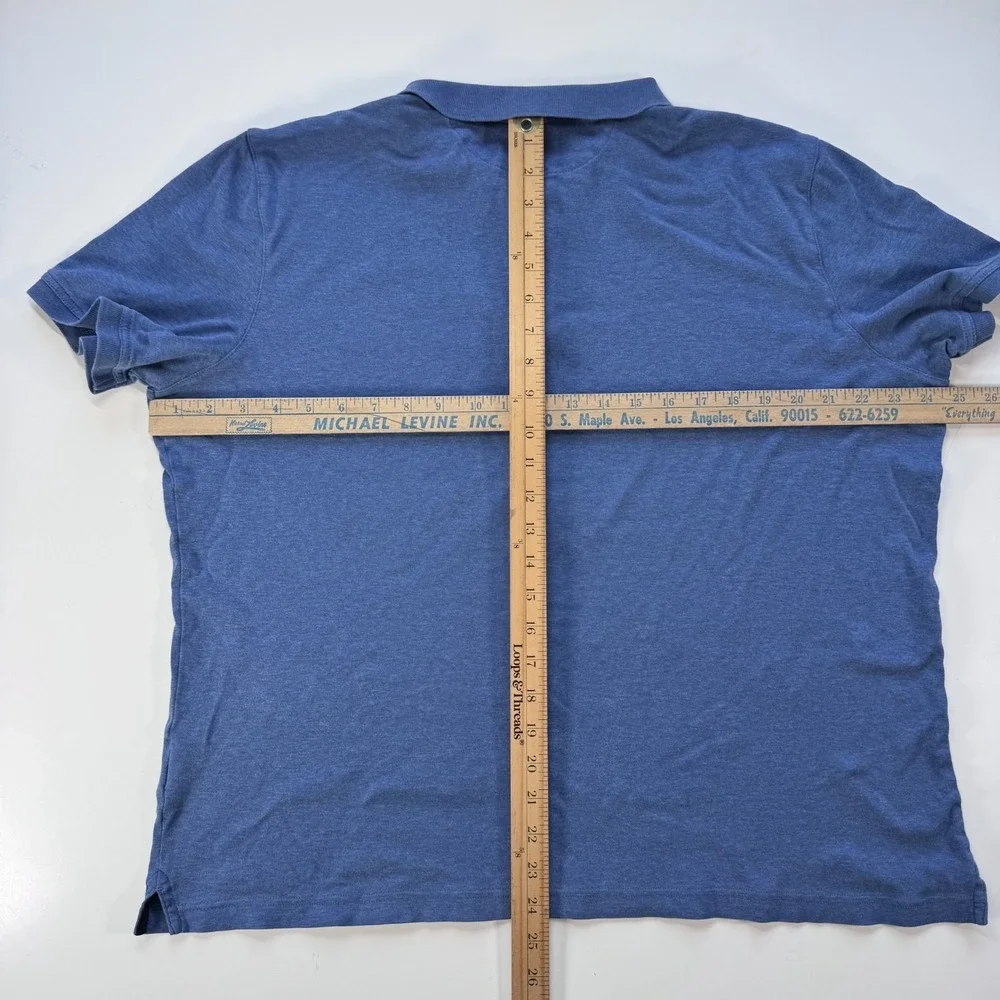 BANANA REPUBLIC Luxury Touch Performance Polo Short Sleeve Shirt Blue Mens XL